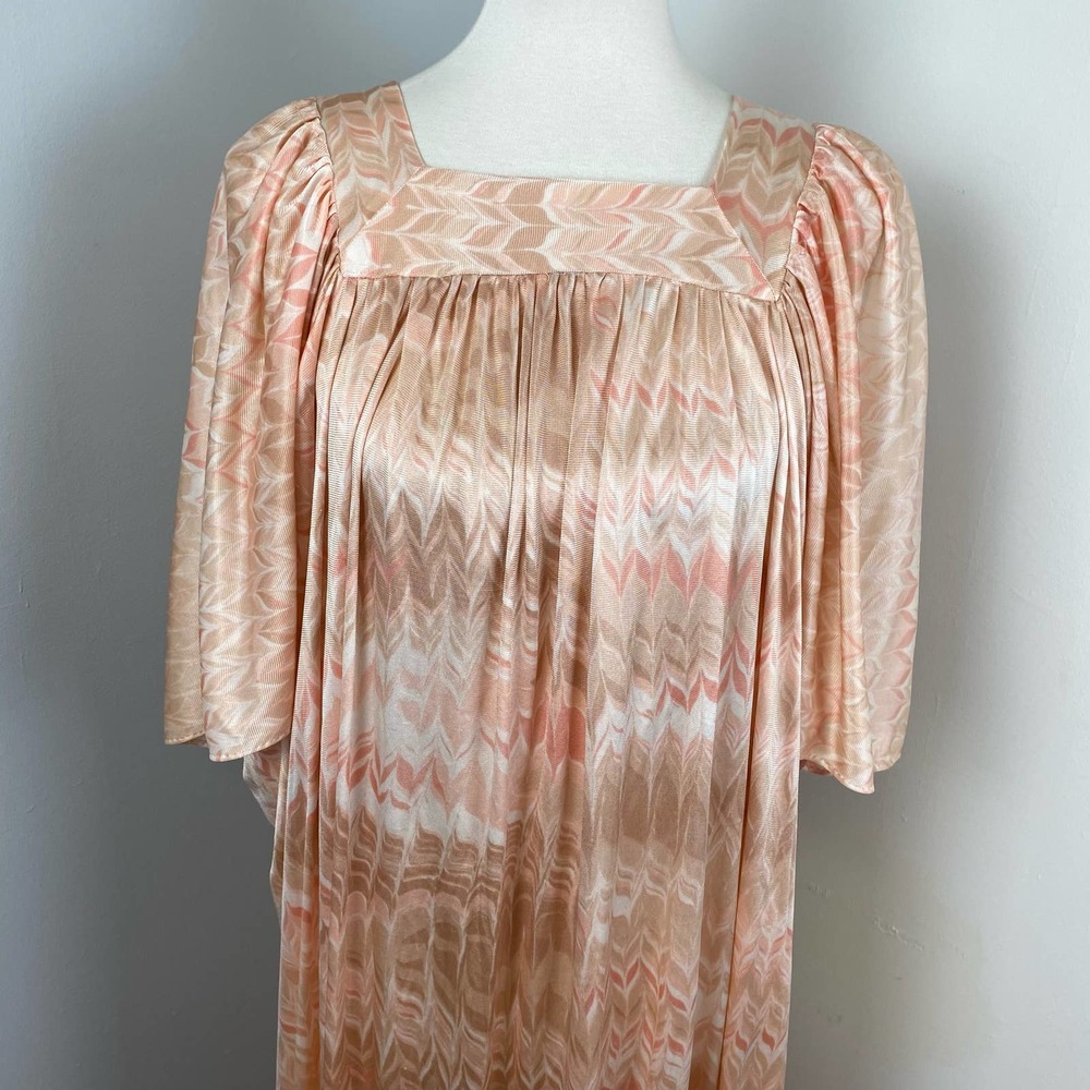 Georgie Keyloun Vintage 70s Neutral Kaftan Maxi Dress - Picture 2 of 8